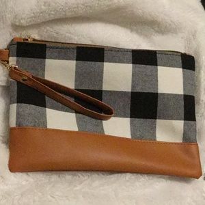 Buffalo Plaid Wristlet